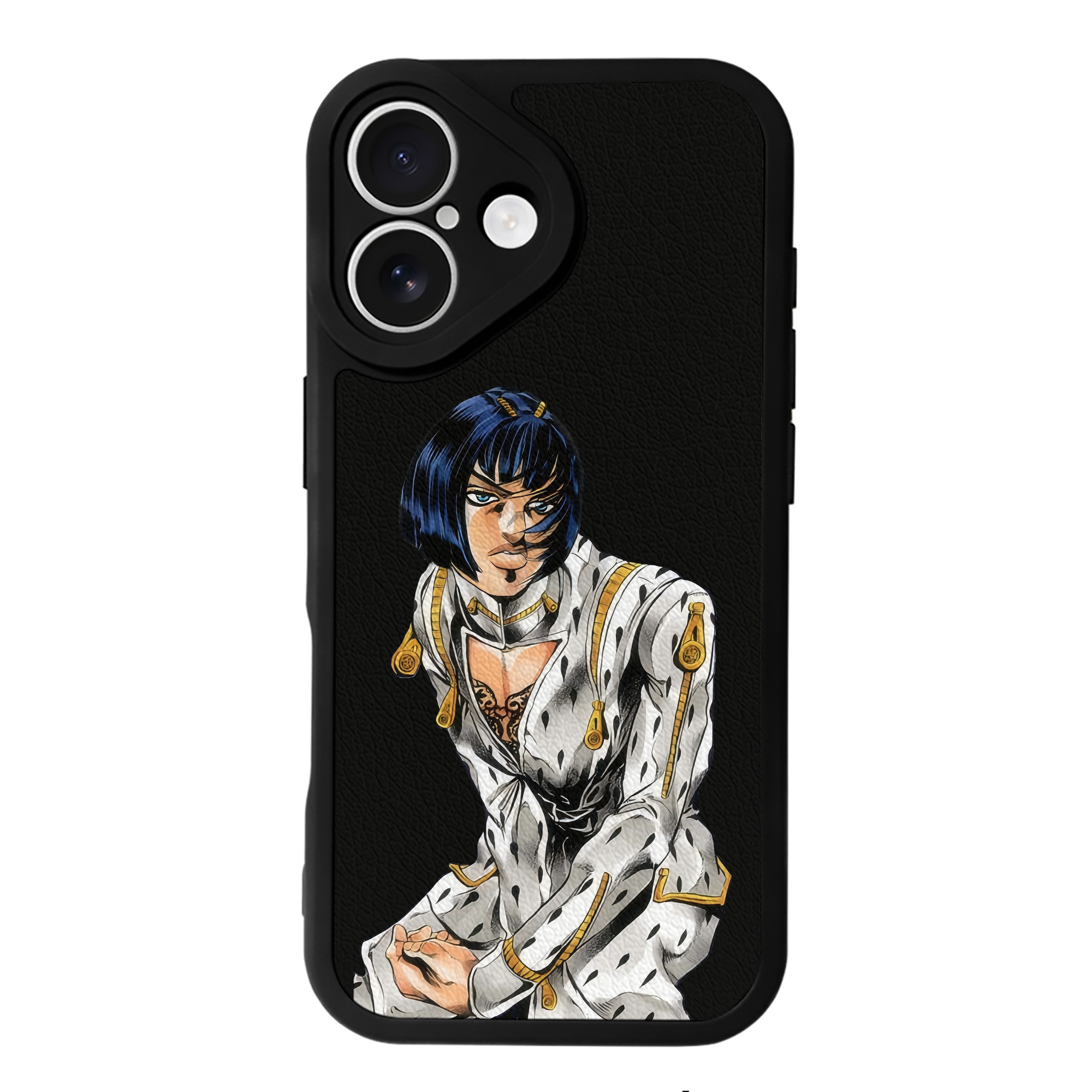 （画像用） ジョジョの奇妙な冒険 ブローノ?ブチャラティ JoJo's Bizarre Adventure Bruno Bucciarati 【iPhone 16シリーズ対応】シリコンスマホケース（レザー調） 材質：シリコン